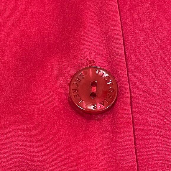 Vintage Victoria’s Secret 100% Silk Pajama Set | Red + Tiger Cuffs, Large Rare - Picture 3 of 10